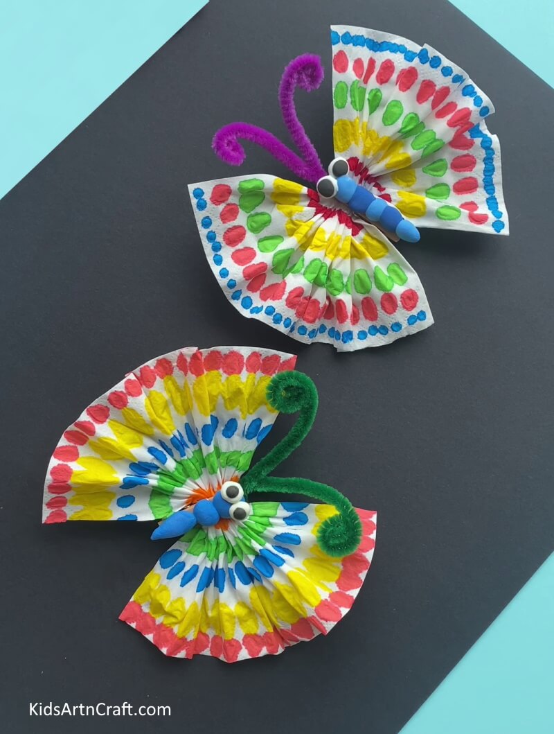 Beautiful DIY Tissue Paper Butterfly Craft Is Ready To Fly! - Reuse Tissue Paper to Make a Butterfly Craft with Little Ones
