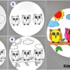 Draw a group of owls easy Tutorial for Kids