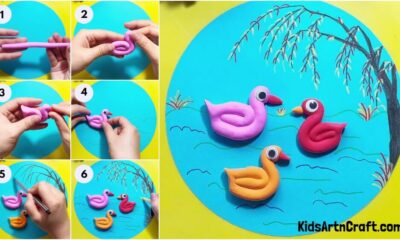 Ducks In Pond Craft Using Clay Cool Craft For Kids