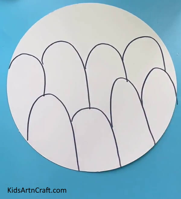 Repeat The Steps And Make Seven Curves- A simple idea for kids to draw a bunny and carrot.