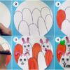 Easy Bunny & Carrot drawing Idea for kids