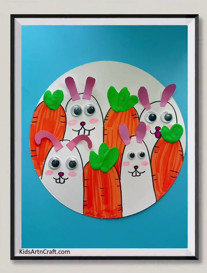 Finally Bunny And Carrot Drawing Art Is Ready-An effortless thought for children to draw a bunny and carrot.