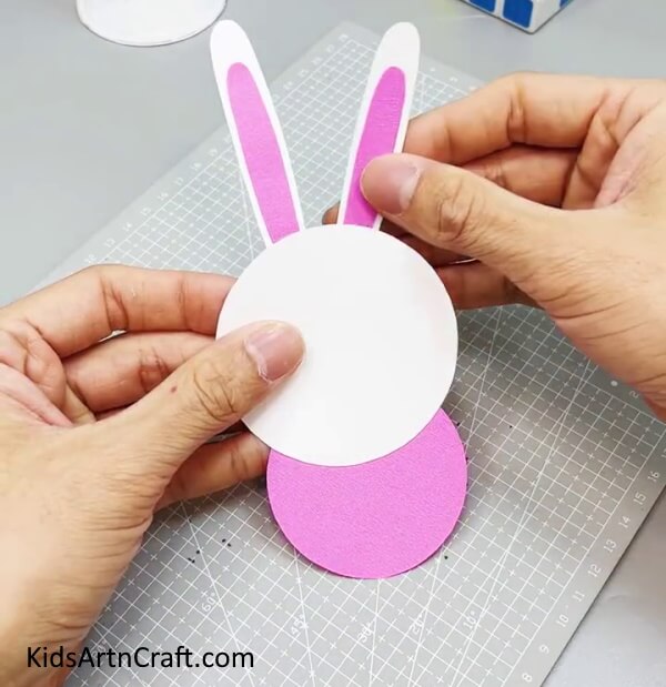 Pasting The Ears - A simple paper-making activity of a bunny for the little ones