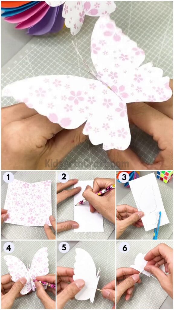 Easy Butterfly Using Craft Paper For Kids Kids Art & Craft