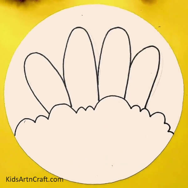 Outlining the finger-lines- Carrots - Drawing for Kids Made Easy