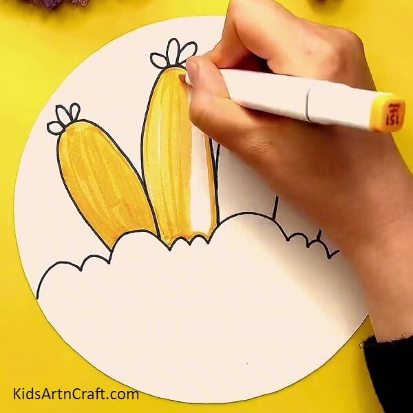 Colouring the carrots- Drawing Carrots - A Simple Tutorial for Children