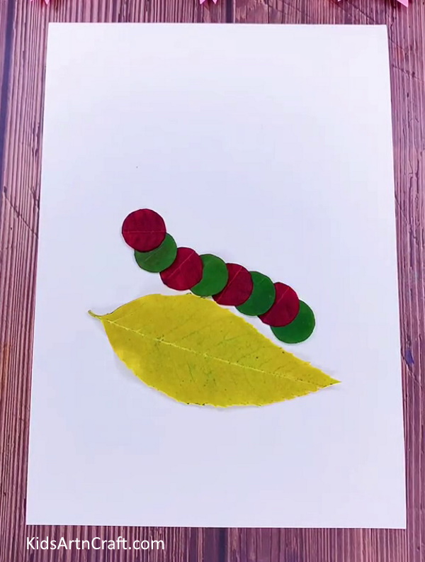 Pasting More Circles For Caterpillar Craft Step by Step Tutorial for kids