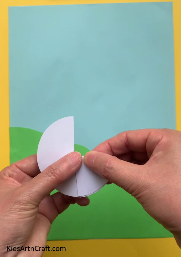 Folding The Quarter An uncomplicated chicken-focused craft activity for children 