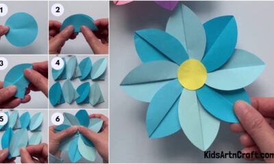 Easy Flower Making Using Craft Paper for kids