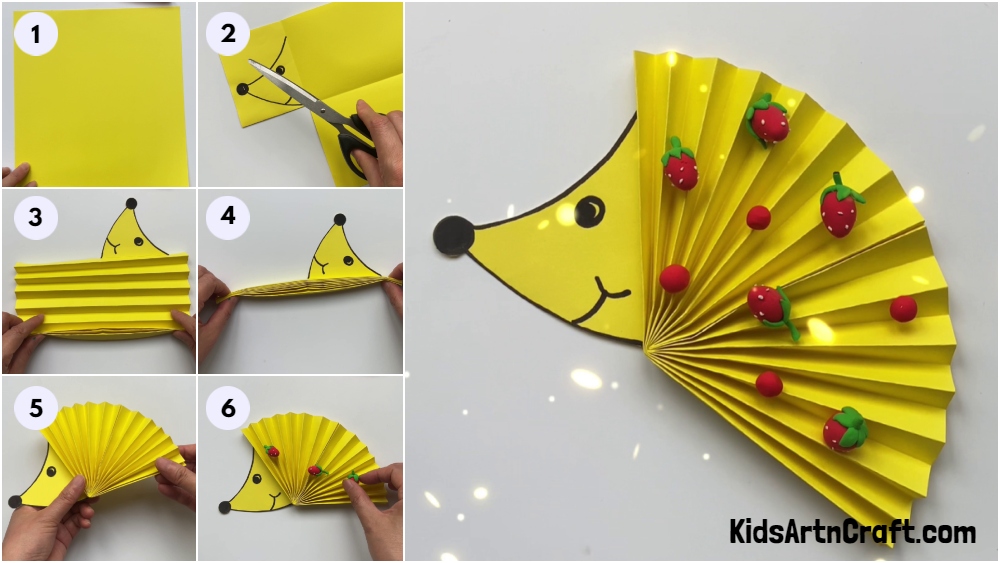 Easy Hedgehog Paper Craft For Kids