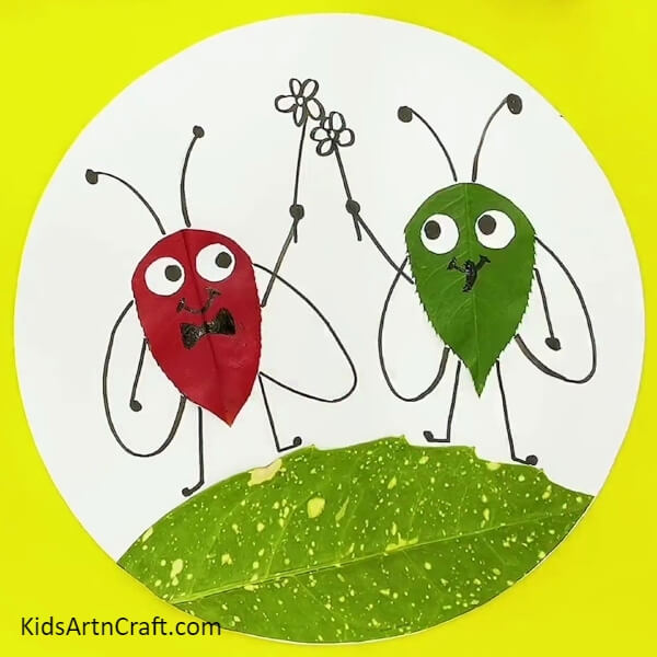Make A Similar Green Insect- Guide to Crafting an Insect Out of Leaves for Youngsters 