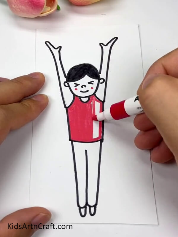 Fill the colour with red marker/sketch pen- Simple-to-follow directions for creating a straw hanging man for youngsters.
