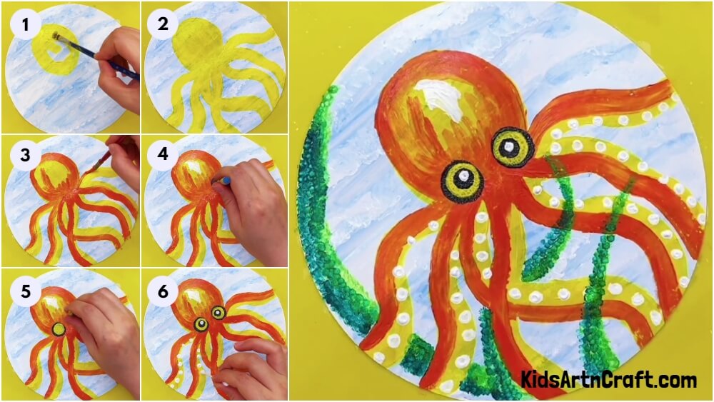 Easy Octopus Painting Step-by-step Tutorial For Beginners