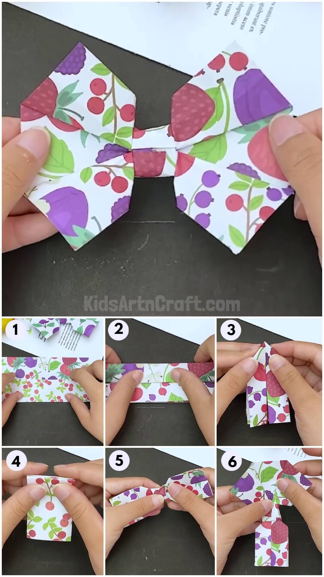Easy Origami Bow Craft Tutorial For Kids