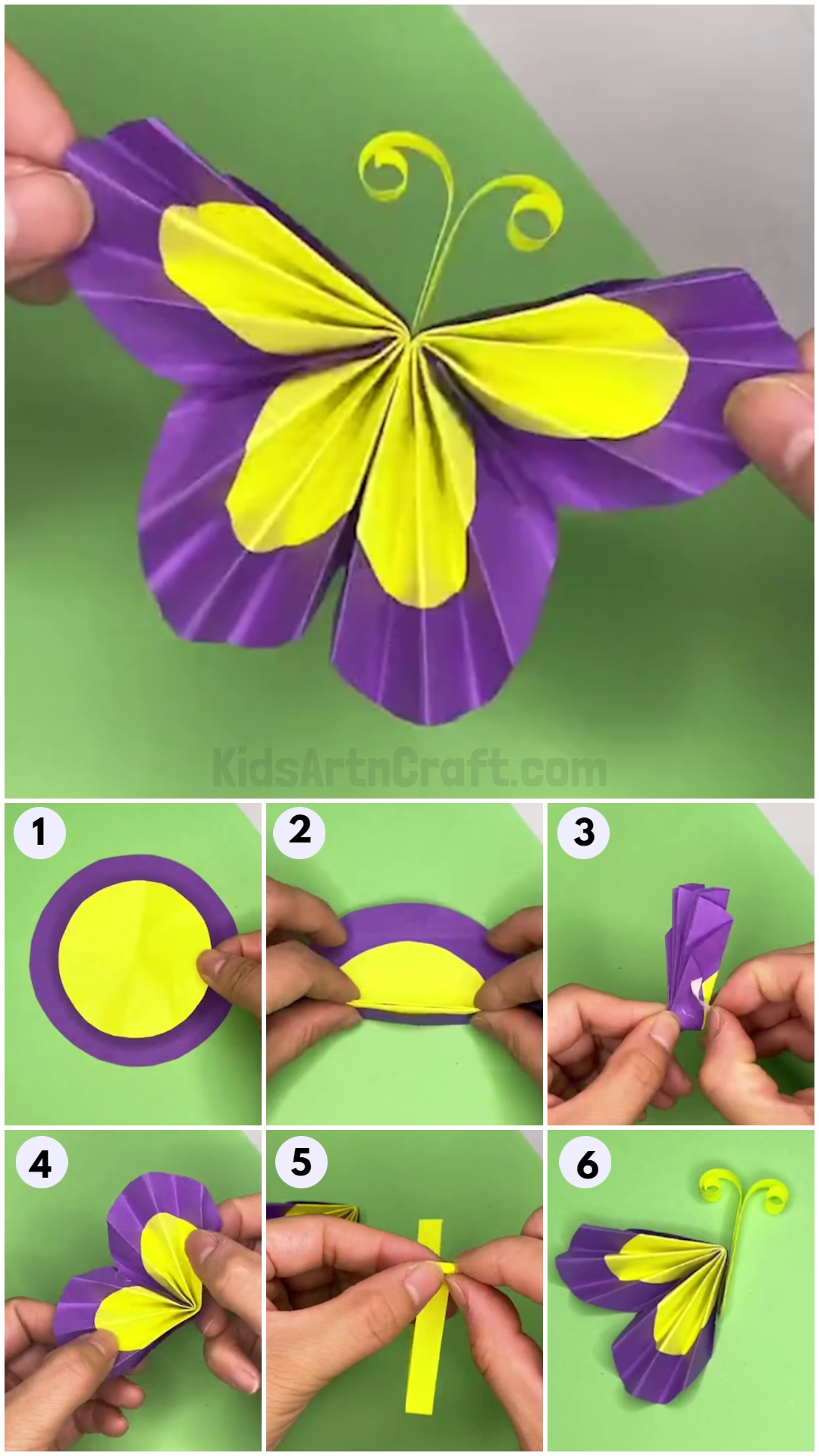 Easy Paper Butterfly Craft Tutorial For Kids
