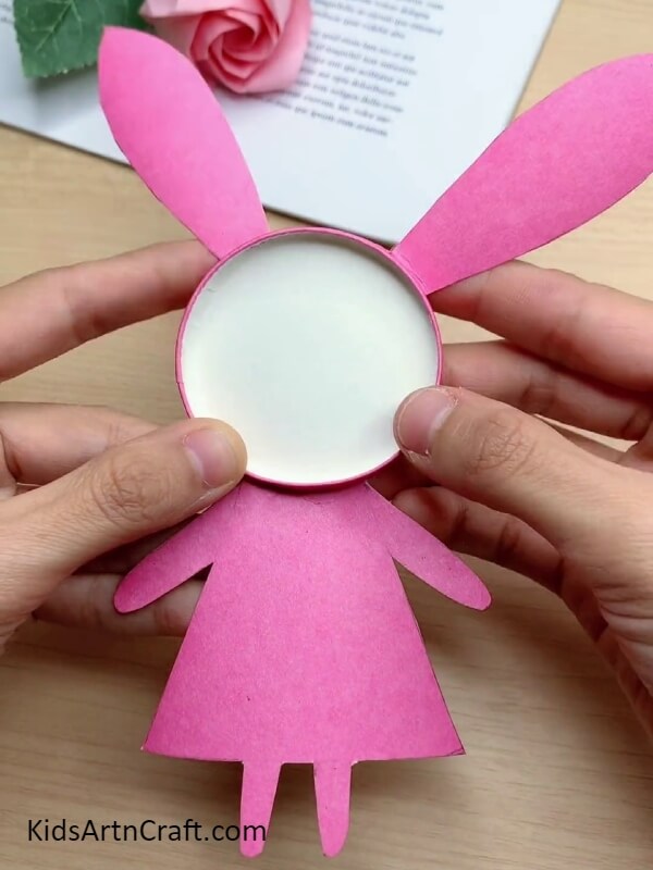 Preparing The Bunny's Face- DIY Paper Cup Bunny Craft Tutorial for Beginners 