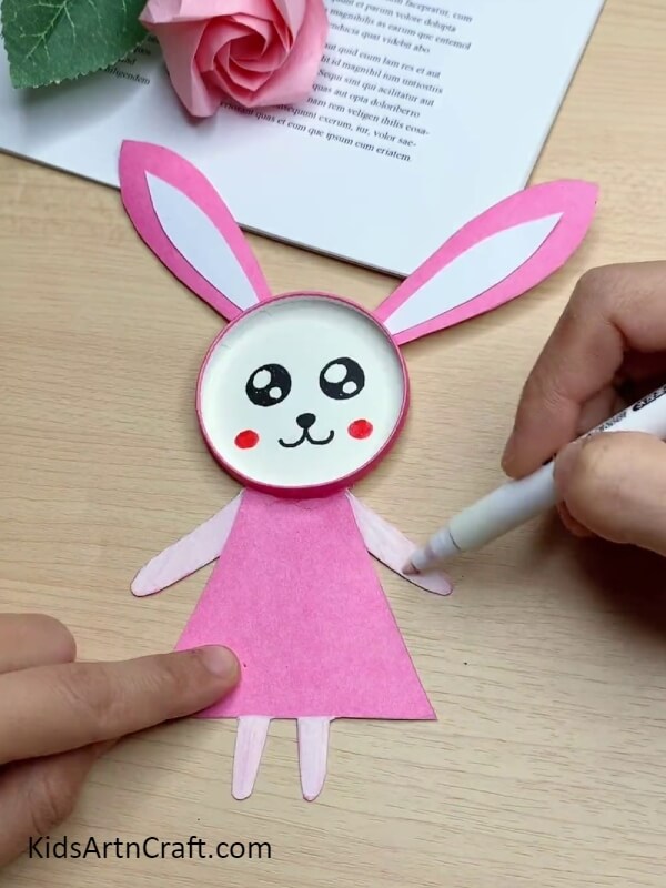 Coloring The Arms And Legs Crafting a Paper Cup Bunny: A Tutorial for the Novice 
