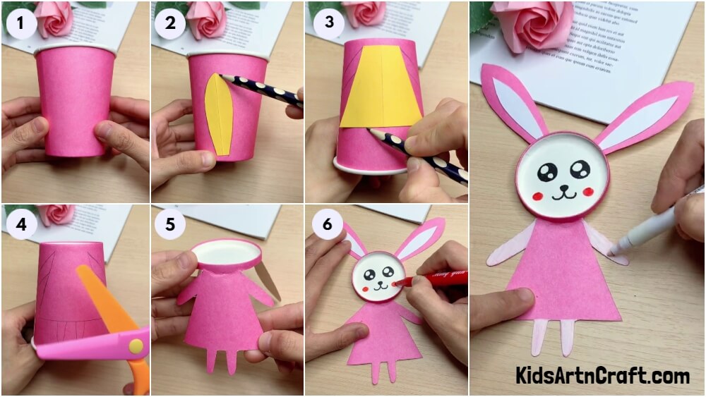 Easy Paper Cup Bunny Craft Tutorial For Beginners