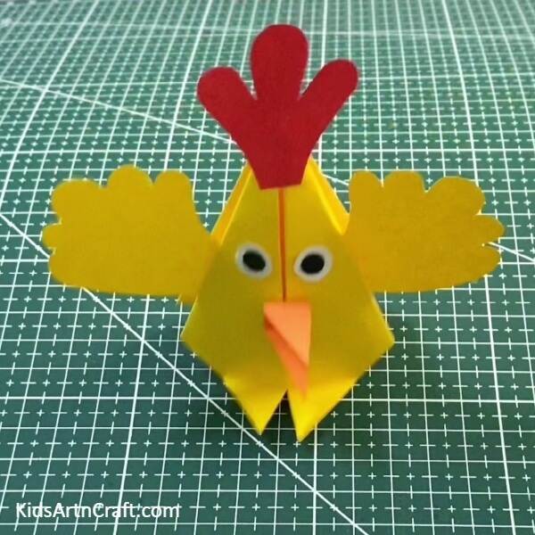  Now your Hen Craft will Look Like this as Shown Below- A Step-By-Step Tutorial For Creating a Paper Hen Out Of Paper 