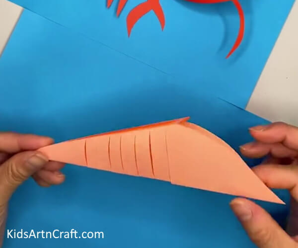 Pasting the Sides Together- A Kid-Friendly Tutorial for a Paper Lobster Craft 