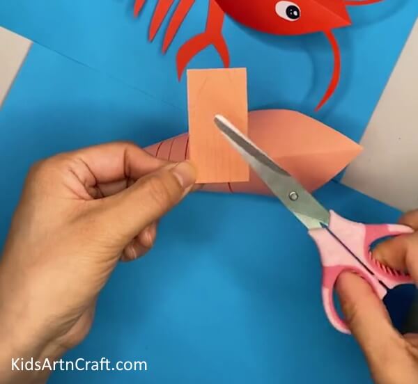 Making the Tail of the Lobster- Directions for a Fun Paper Lobster Craft for Kids 