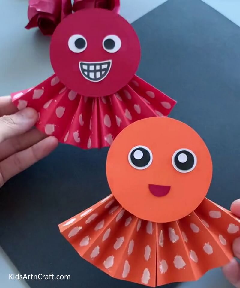 This Is The Final Look Of Our Paper Octopus Craft! - Constructing An Octopus Using Paper Made Easy 