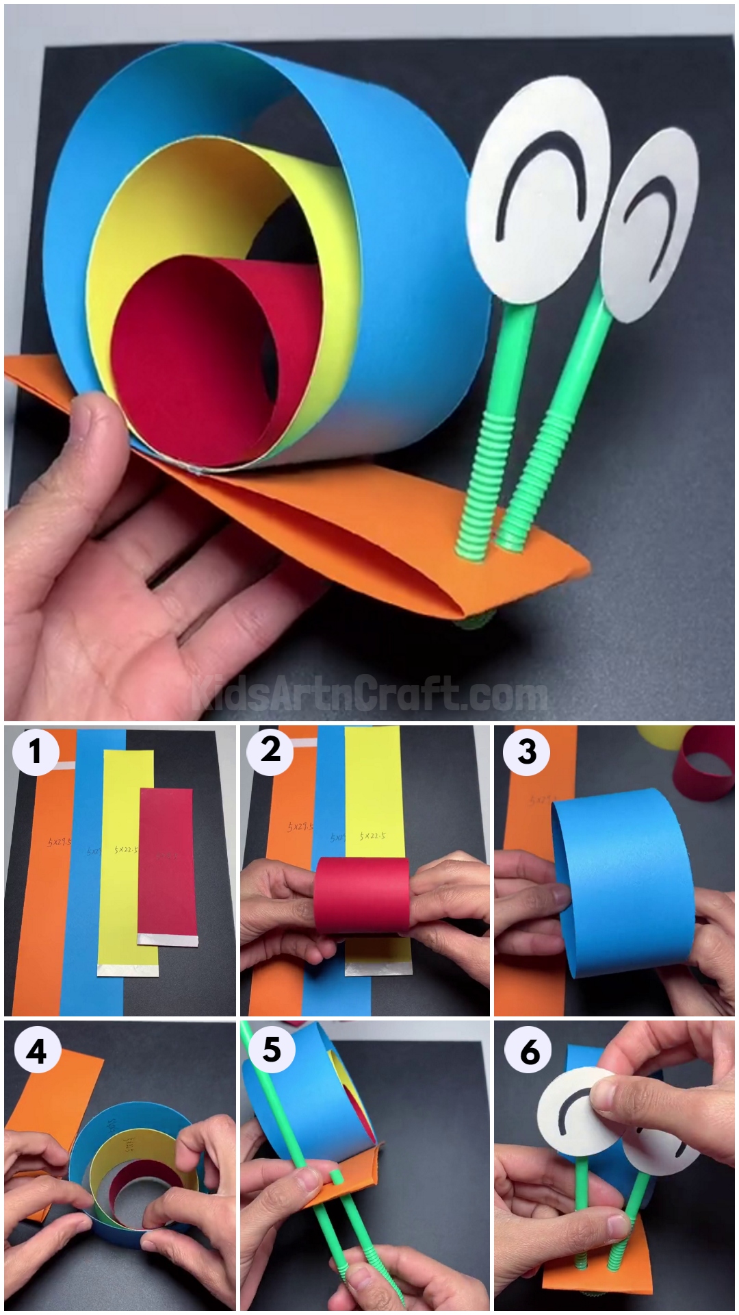 Easy Paper Snail Craft Tutorials For Kids