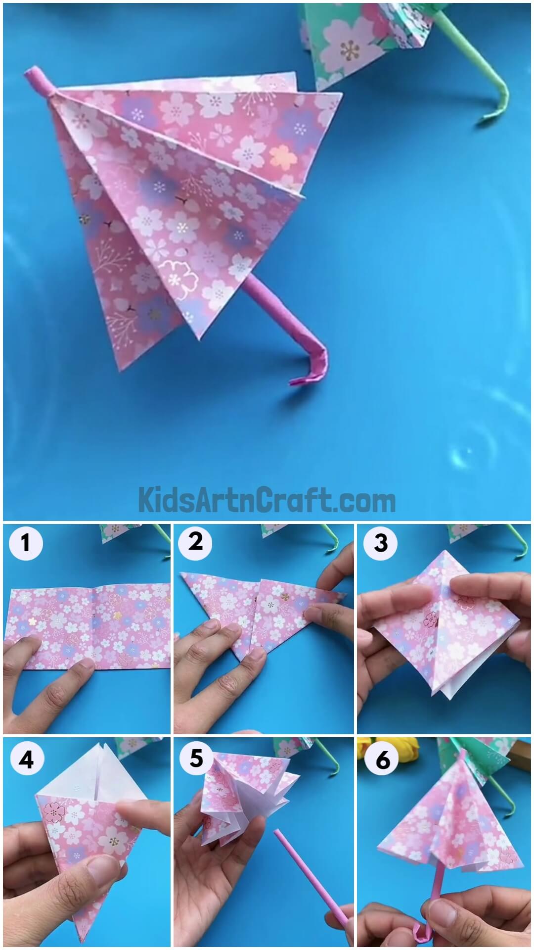  Easy Paper Umbrella Craft Tutorial For Kids