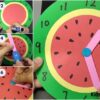 Easy Paper Watermelon Clock Craft For Kids