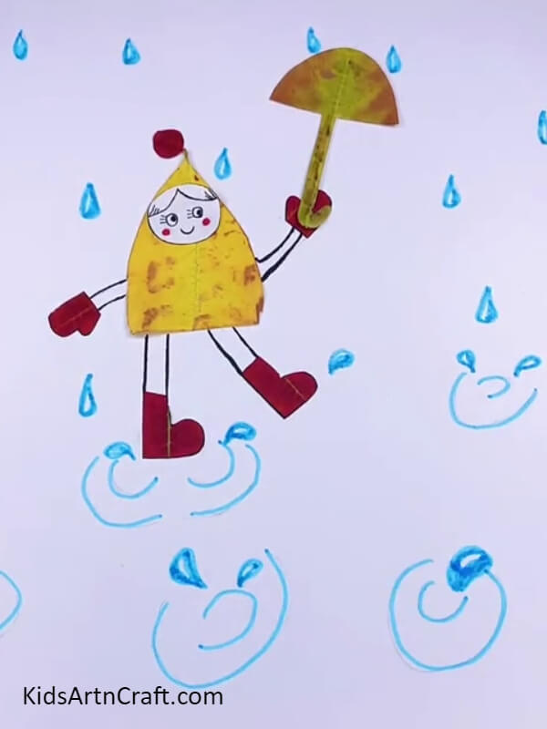 Rains, raincoats and umbrellas- Arts and crafts for a rainy day for kids