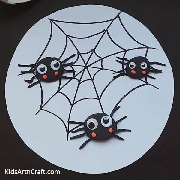 Make small circles with pink clay-Beginners tutorial to make Spider Web Craft 