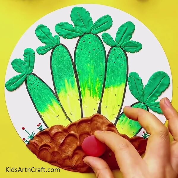 Creating Ladybug - Creating a Cactus Desert Artwork Out of Clay That Is Simple to Make