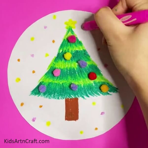 Create A Colorful Background-A Christmas Tree Creation That is Simple to Make For Beginners 