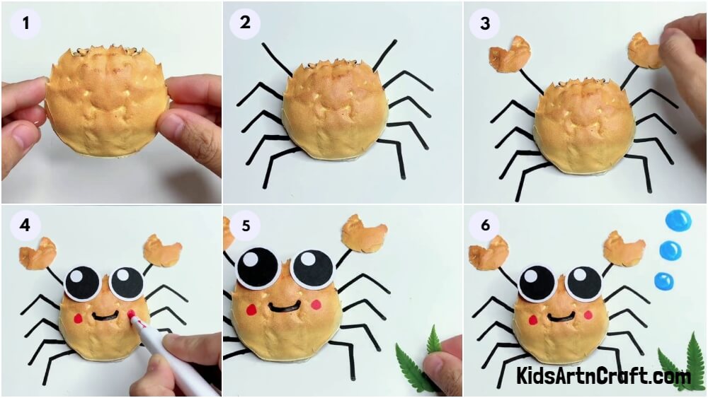 Easy To Make Crab Craft For Toddlers