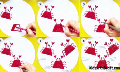 Easy To Make Crab Drawing Using Sketch Pen Step By Step Tutorial