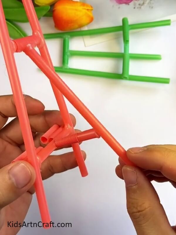 Connect A Piece Of Straw Between The Straw In The Middle And The Structure Below-A Mobile Holder Craft Project: A Kid-Friendly Tutorial Using Straws 