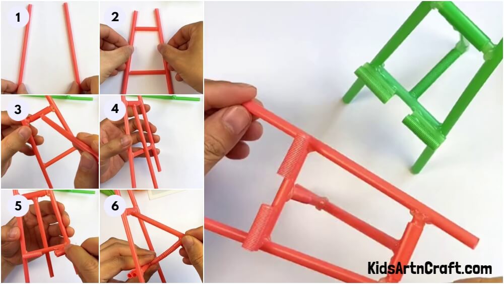 Easy-to-make Mobile Holder Craft With Straw Tutorial for Kids
