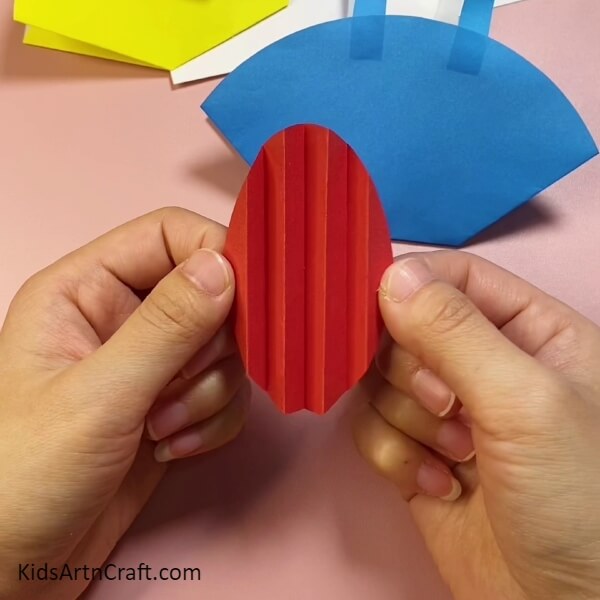 Fold The Red Craft Paper Alternatively-Craft Ideas to Make Paper Bag With Heart