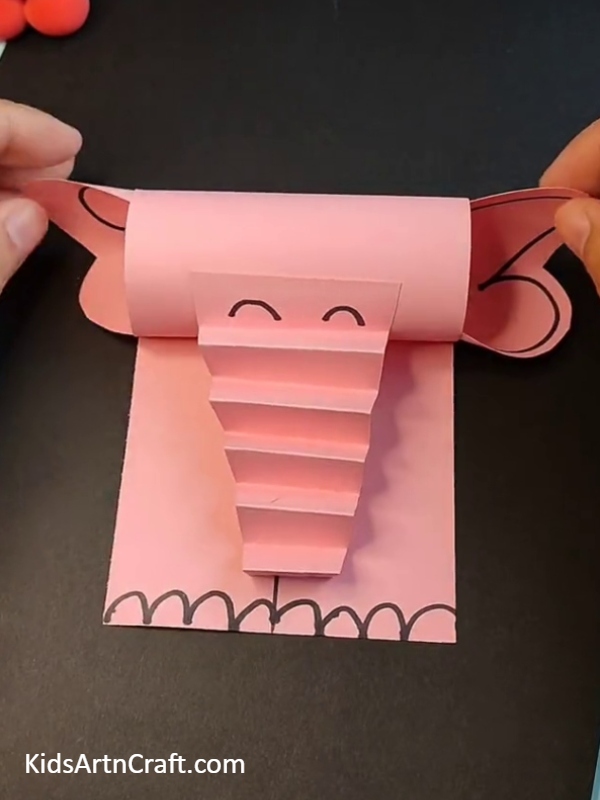 Fiinaly! we complete our paper elephant- Simple Paper Elephant Ideas For Kids To Create 