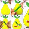 Easy To Make Pear-Fruit Worm Craft Tutorial For Kids