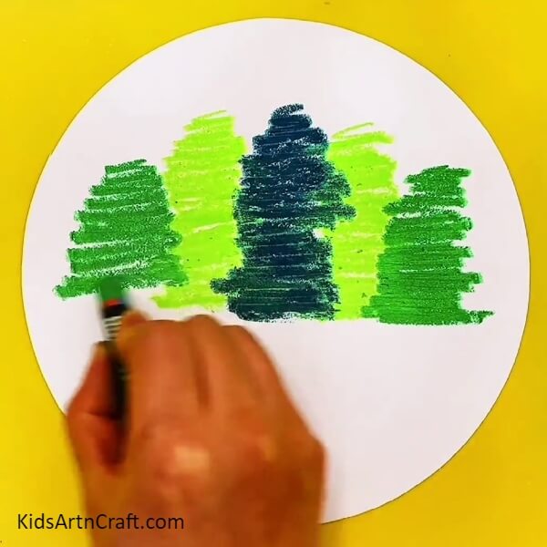 Making More Trees - An Easy-To-Follow Tutorial To Help Kids Create A Tree Picture With Oil Pastels