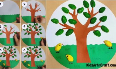 Easy Tree Craft Using Pistachio Shell Tutorial For Beginners