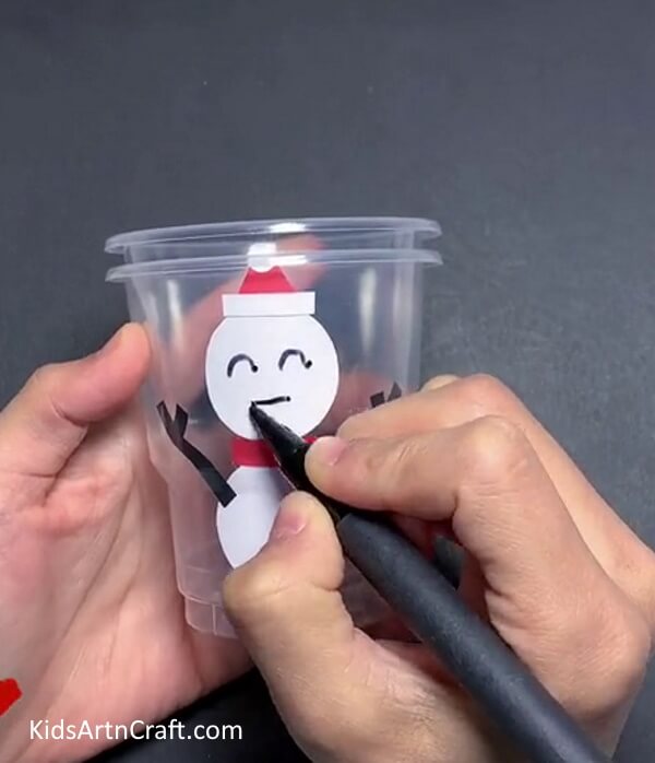 Drawing Different Emotions - Put Together a Snowman That Can Transform Feelings Using a Disposable Glass - It's Fun!