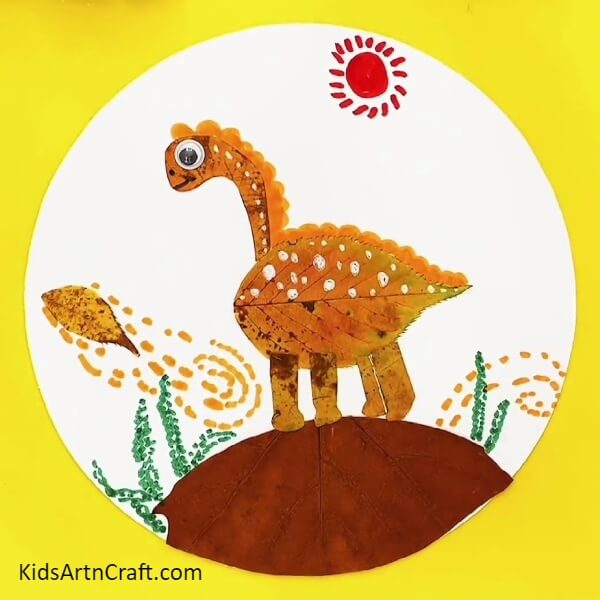 Your Craft Is Ready- Tutorial for Crafting Fall Foliage and Dinosaur Backdrops for Kids