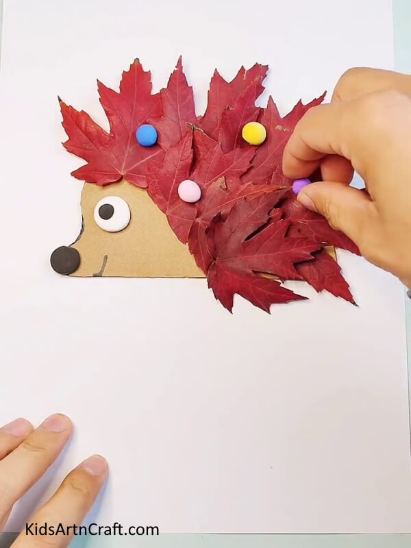 Making Some Colorful Clay Balls And Decorating Them On Head- Dropped Leaves Amusing Hedgehog Crafting Guide For Little Ones 
