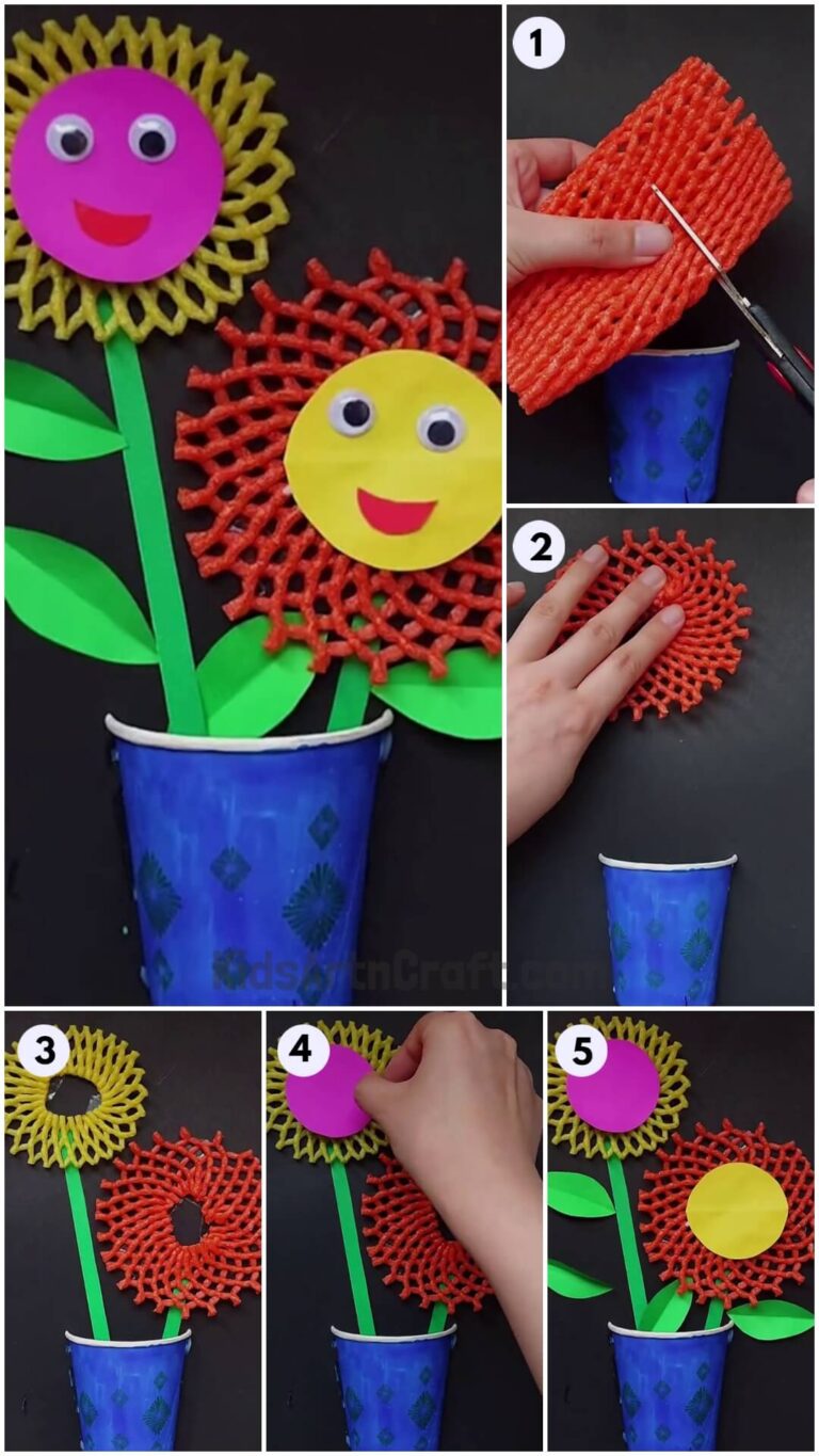 Fun Fruit foam Flower Craft Step-by-step Tutorial For Kids - Kids Art ...