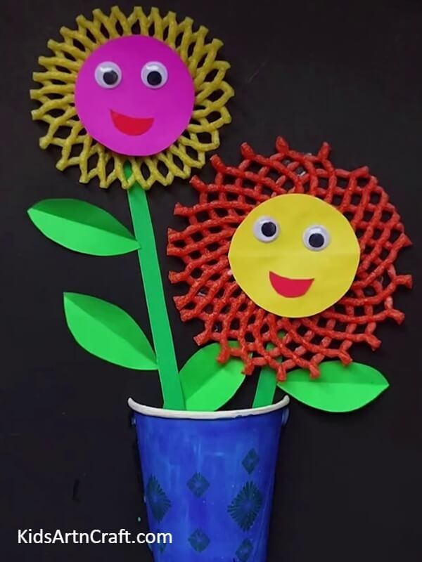 Your Craft Is Ready!!- Fun Fruit Foam Flower Craft Tutorial - Perfect For Kids
