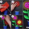 Fun Fruit foam Flower Craft Step-by-step Tutorial For Kids