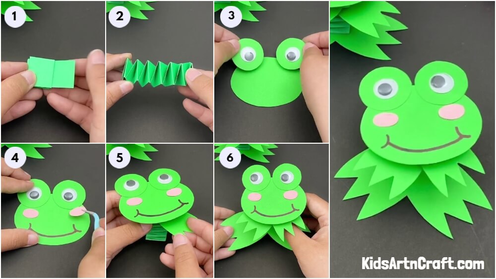 Fun Jumping Frog Paper Craft For Kids