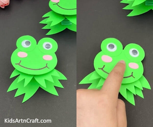  A playful paper frog craft activity for the children. 